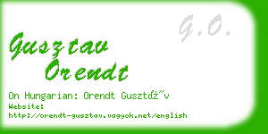 gusztav orendt business card